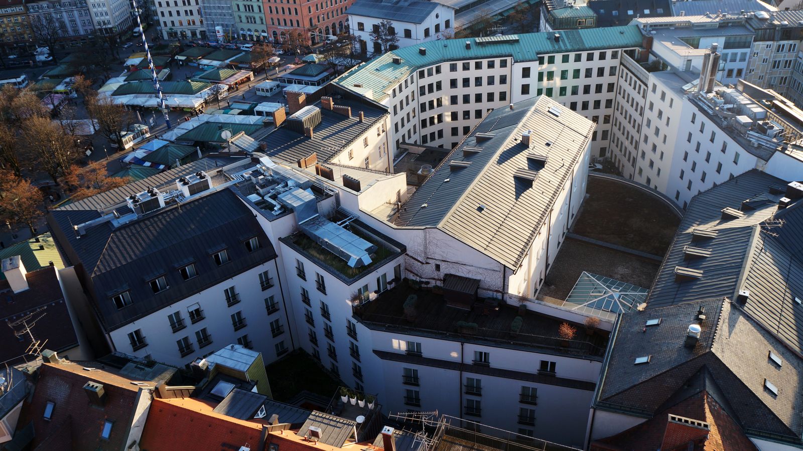 Luftbild einer deutschen Großstadt